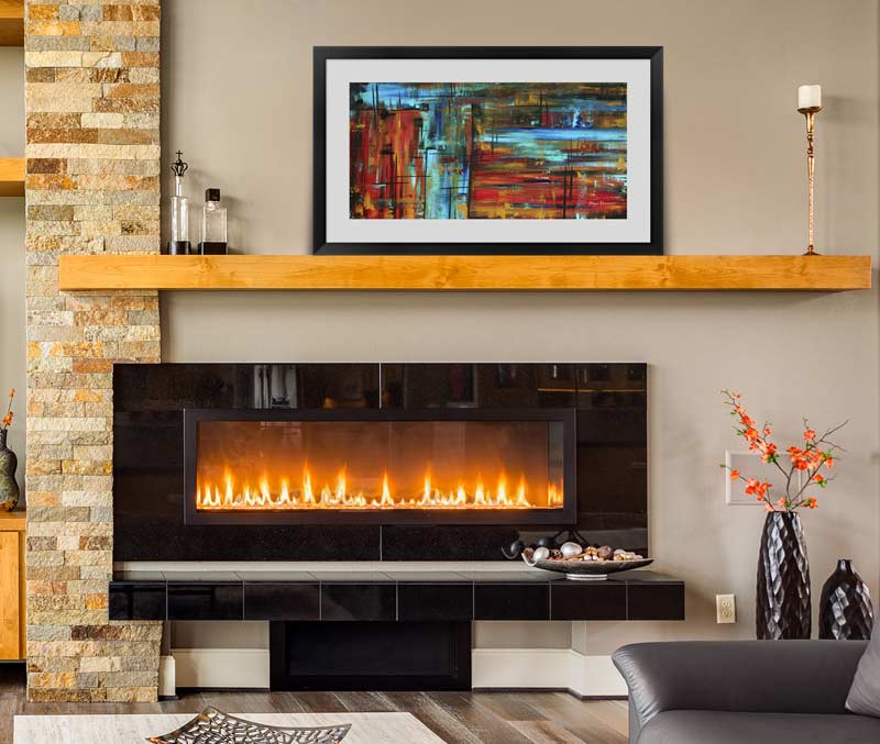 Abstract Art over a mantel