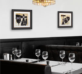 Framed Restaurant Art