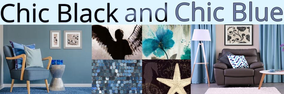 Chic Black and Chic Blue Artwork