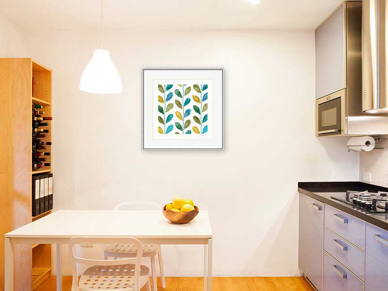 Colorful High Contrast Pattern Art in the Kitchen