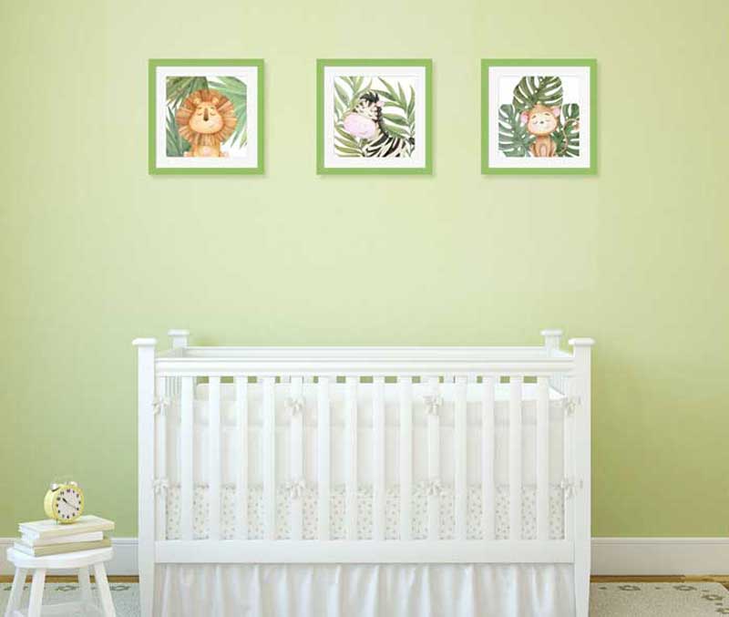 Pastel Nursey Framed Wall Art Set