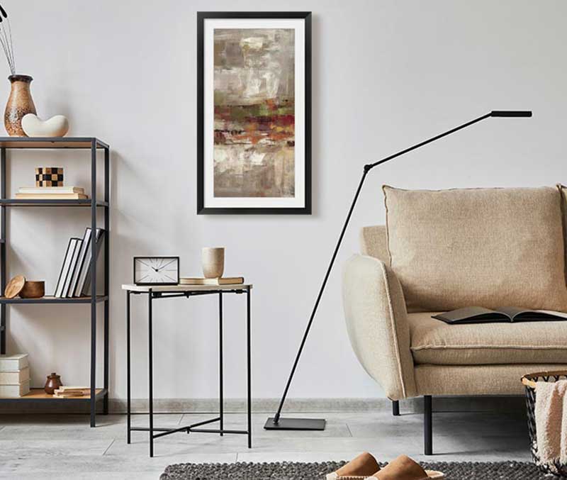 framed Transitional living room art