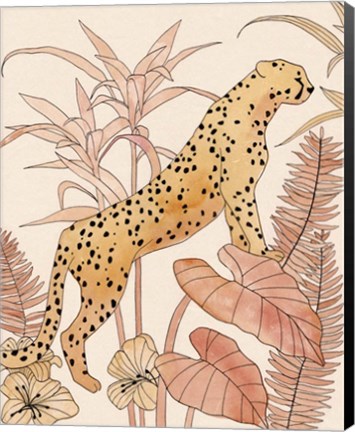 Framed Blush Cheetah II Print