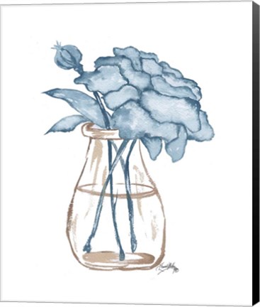 Framed Blue Roses I Print