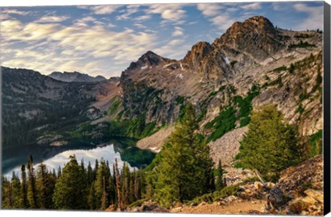 Framed Morning at Alpine Peak Print
