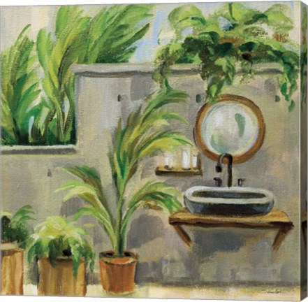 Framed Tropical Bath II Print