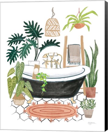 Framed Urban Jungle Bathing II Print