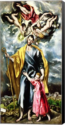 Framed St. Joseph and the Christ Child Print