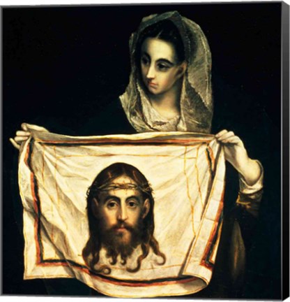 Framed St.Veronica with the Holy Shroud Print