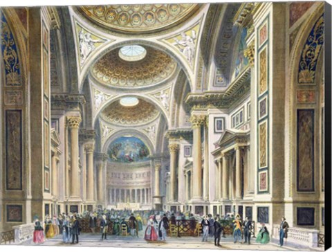 Framed Interior of La Madeleine, Paris Print