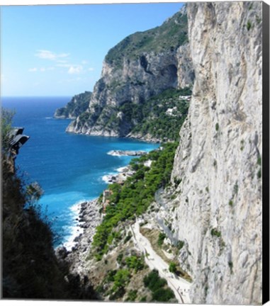 Framed Capri Coastline Photograph Print