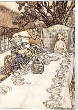 Framed Alice in Wonderland A Mad Tea Party Print