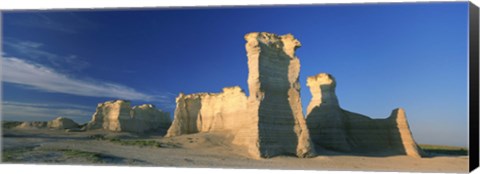 Framed Monument Rocks, Gove County, Kansas Print