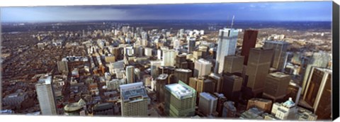 Framed Aerial view of a city, Toronto, Ontario, Canada 2011 Print