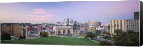 Framed High Angle View Of A City, Kansas City, Missouri, USA Print