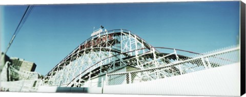 Framed Low angle view of a rollercoaster, Coney Island Cyclone, Coney Island, Brooklyn, New York City, New York State, USA Print