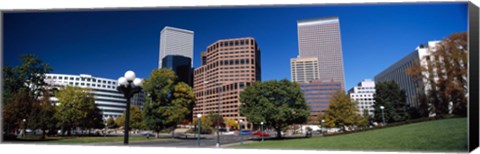 Framed Buildings in a city, Downtown Denver, Denver, Colorado, USA 2011 Print