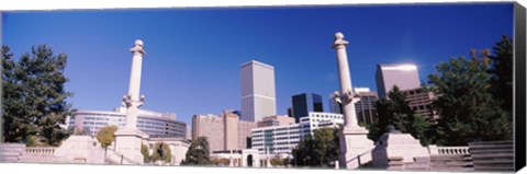 Framed Buildings from Civic Center Park, Denver, Colorado, USA Print