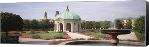 Framed Gazebo In The Garden, Hofgarten, Munich, Germany Print