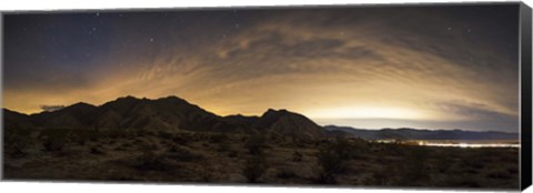 Framed partly coiudy sky over Borrego Springs, California Print