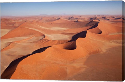 Framed View of Namib Desert sand dunes, Namib-Naukluft Park, Sossusvlei, Namibia, Africa Print