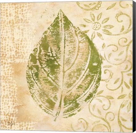 Framed Leaf Scroll IV Print