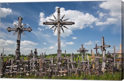 Framed Hill of Crosses, Siauliai, Central Lithuania, Lithuania I Print