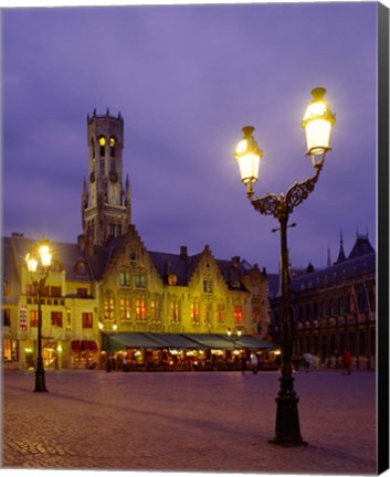 Framed Burg Square, Bruges, Belgium Print