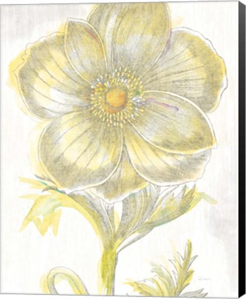 Framed Belle Fleur Yellow II Crop Print