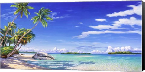 Framed Spiaggia Tropicale Print
