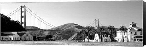 Framed Golden Gate Bridge, Crissy Field, San Francisco, California Print