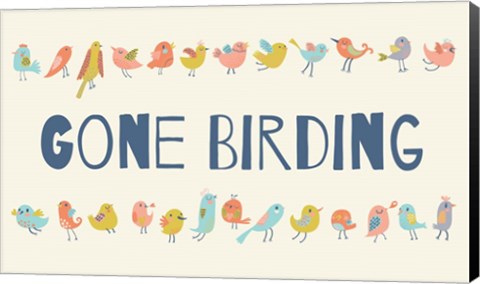 Framed Gone Birding - Colorful Birds Print