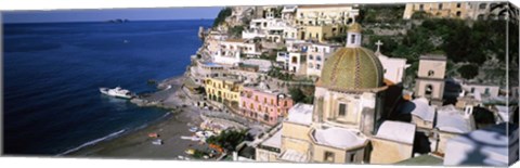 Framed Positano, Amalfi Coast, Salerno, Campania, Italy Print