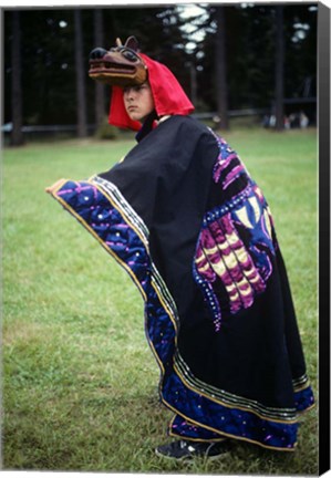 Framed Makah Indian Female Dance Costume Print