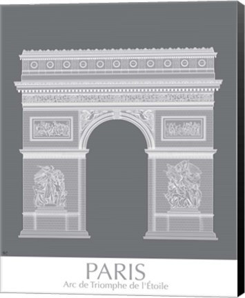 Framed Paris Arc De Triomph Monochrome Print