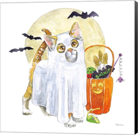 Framed Halloween Pets V Print