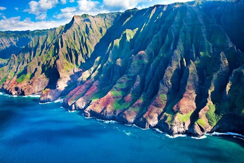 Framed Kauai Coastline, Hawaii Print