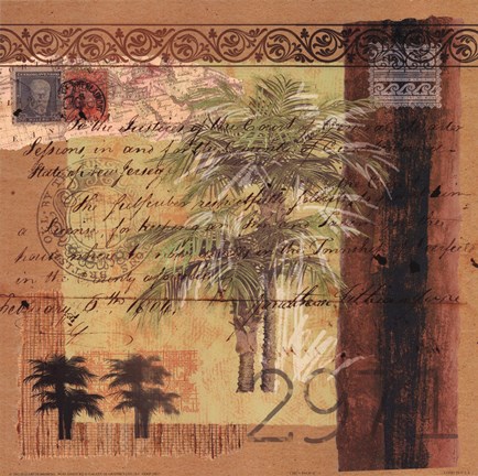 Framed Circa Palm II Print