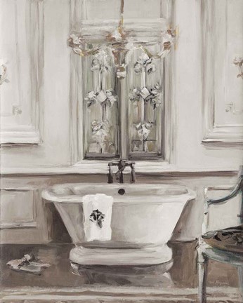 Framed Classical Bath III Gray Print