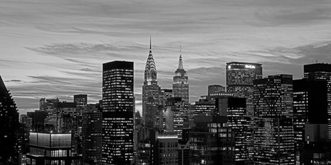 Framed Midtown Manhattan BW Print