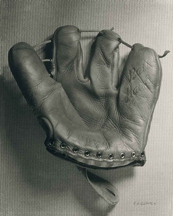 Framed Baseball Glove Print