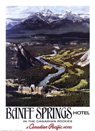 Framed Banff Springs Hotel Print