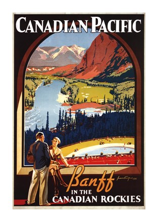 Framed Banff in the Canadian Rockies Print