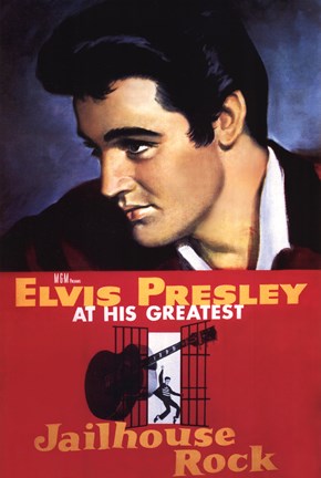 Framed Jailhouse Rock Elvis Presley at his Greatest Print