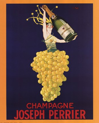 Framed Champagne Joseph Perrier Print