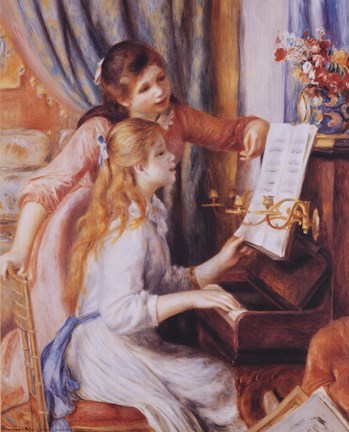 Framed Girls At the Piano Print