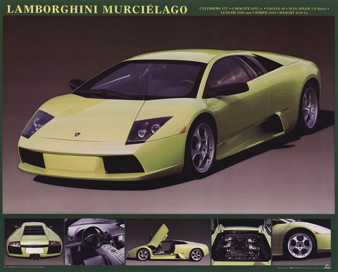 Framed Lamborghini Murcielago Print