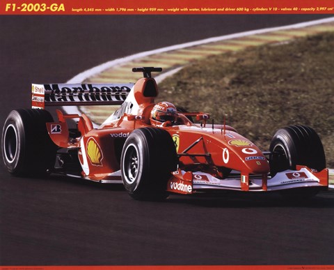 Framed Ferrari F1-2003-Ga Print