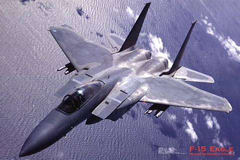 Framed Airplane F-15 Eagle Print