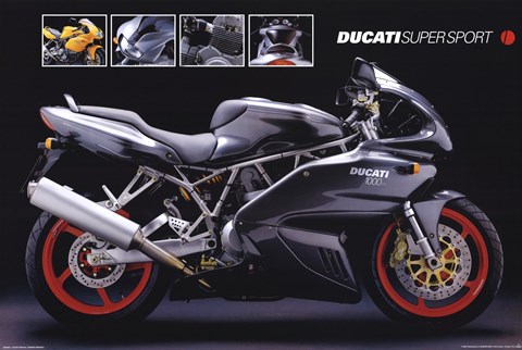 Framed Motorcycle Ducati Super Sport Print